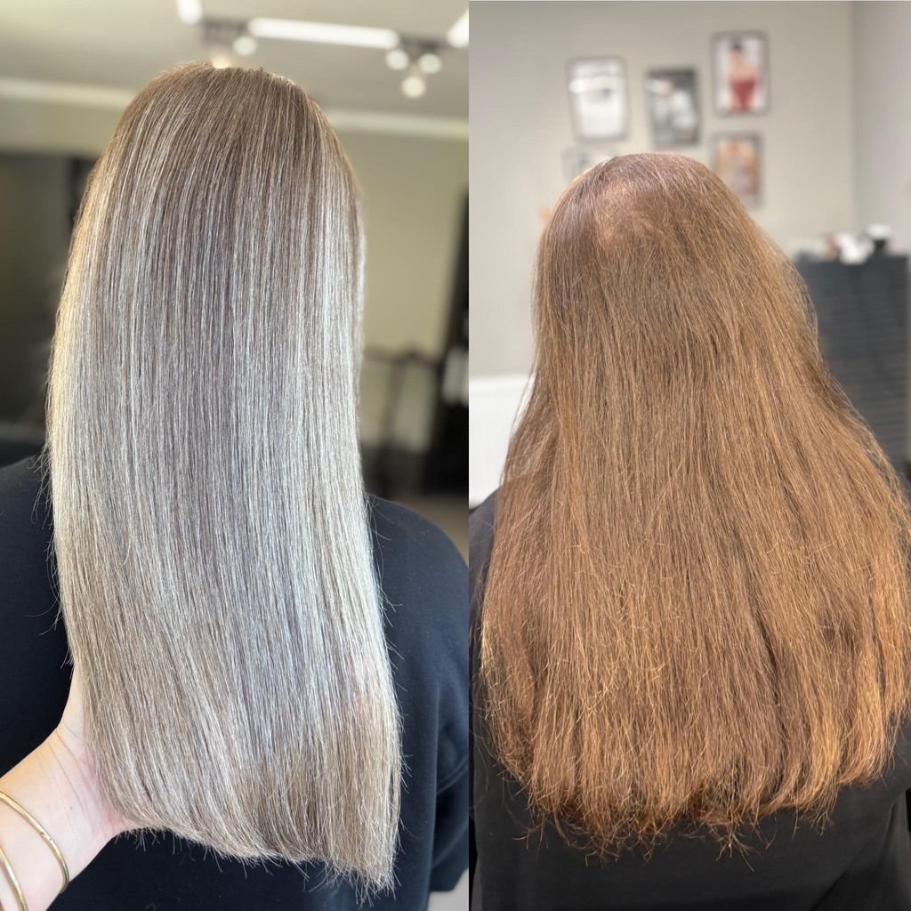 Transformare de culoare, înainte și după, la L'Atelier by Denise