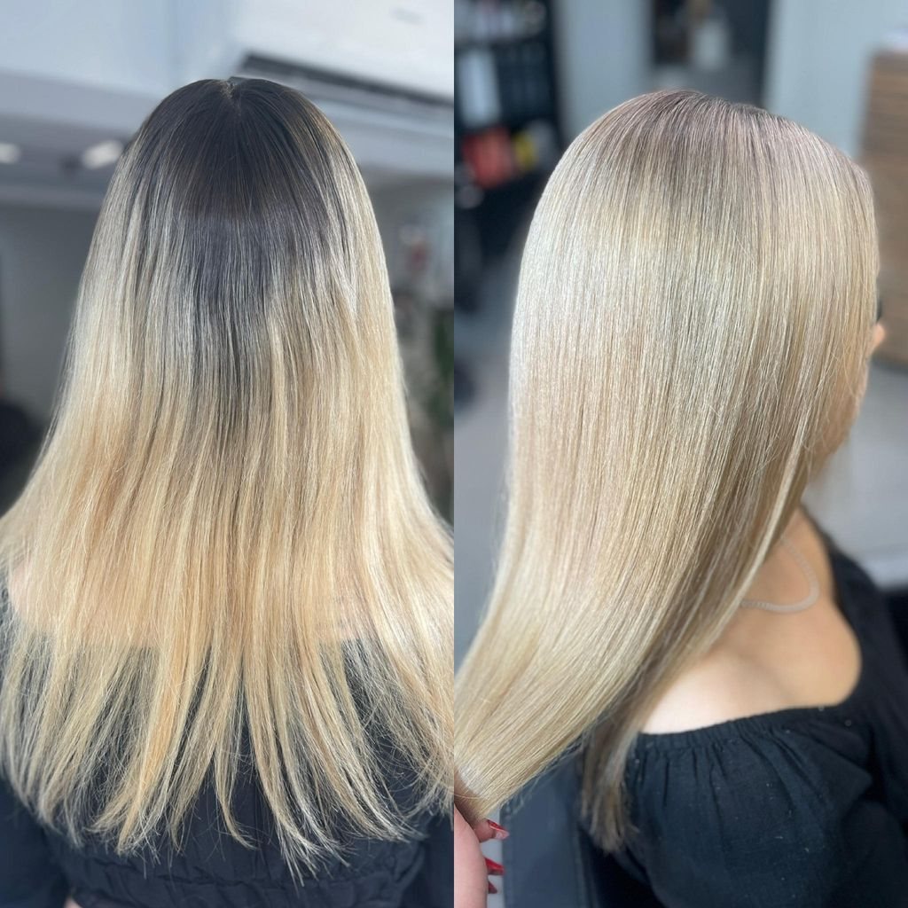Transformare de culoare din șaten în blond, L'Atelier by Denise